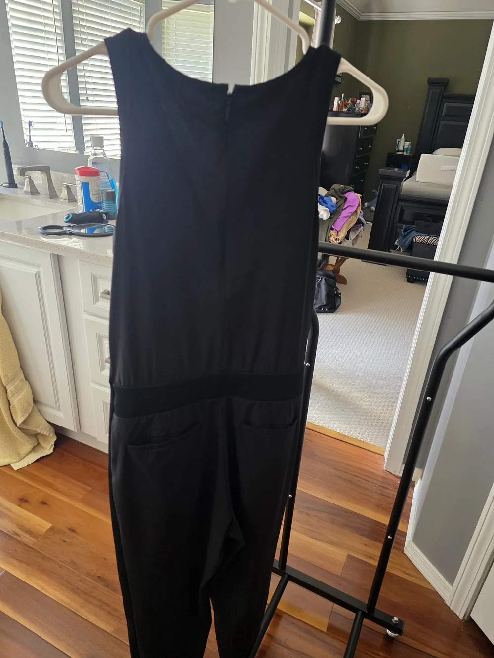 Athleta Black Active Jumpsuit - Size 6 - Picture 2 of 4
